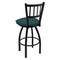 Holland Bar Stool Co 25" Swivel Counter Stool, Black Wrinkle, Graph Tidal Seat 81025BW022 - alternate 4